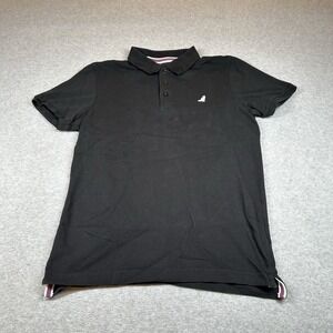 Kangol Polo‎ Womens M Slim Fitted Black Embroidered Cotton